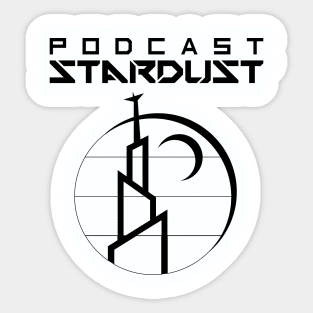 Podcast Stardust Black Logo Sticker